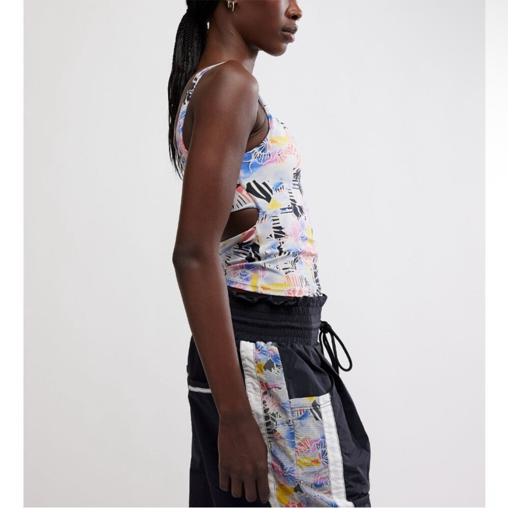 NWOT Free People FP MOVEMENT Never Better Printed Long Tank (size M) - Picture 4 of 16